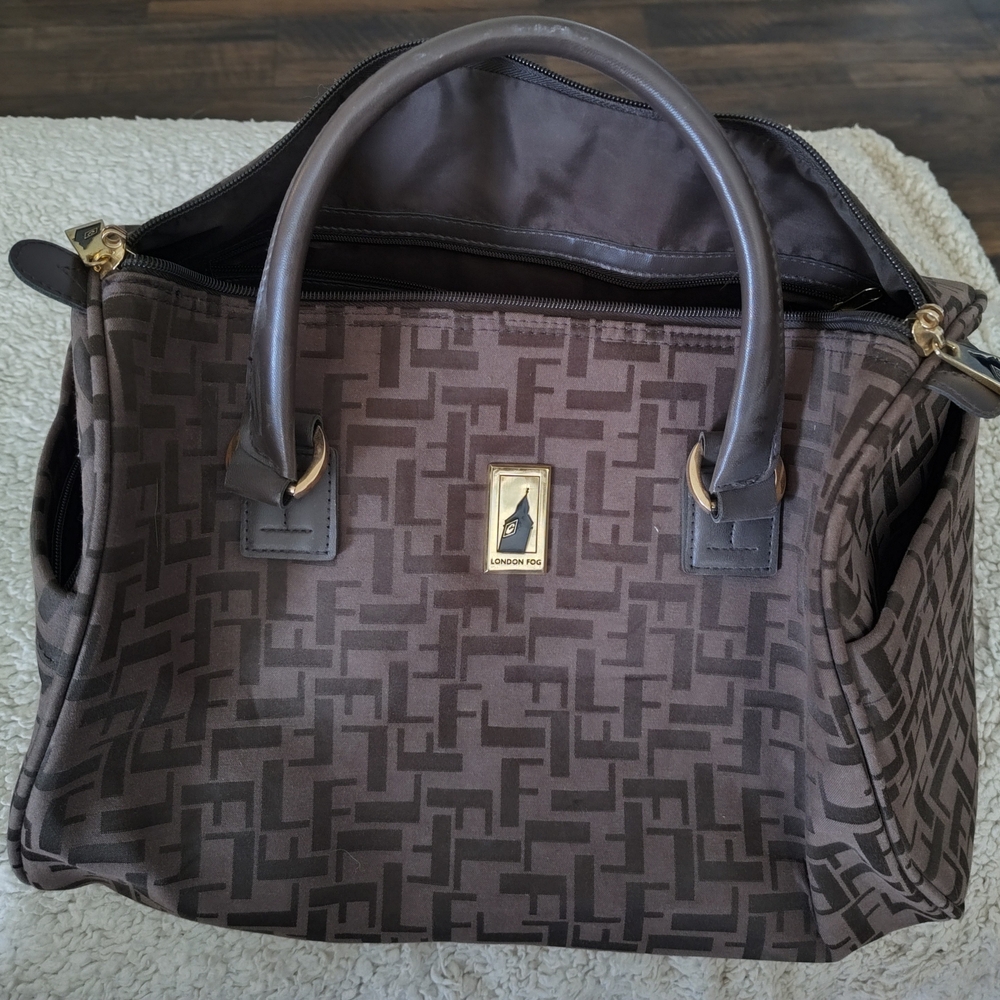 London Fog Brown Patterned Unisex Bag